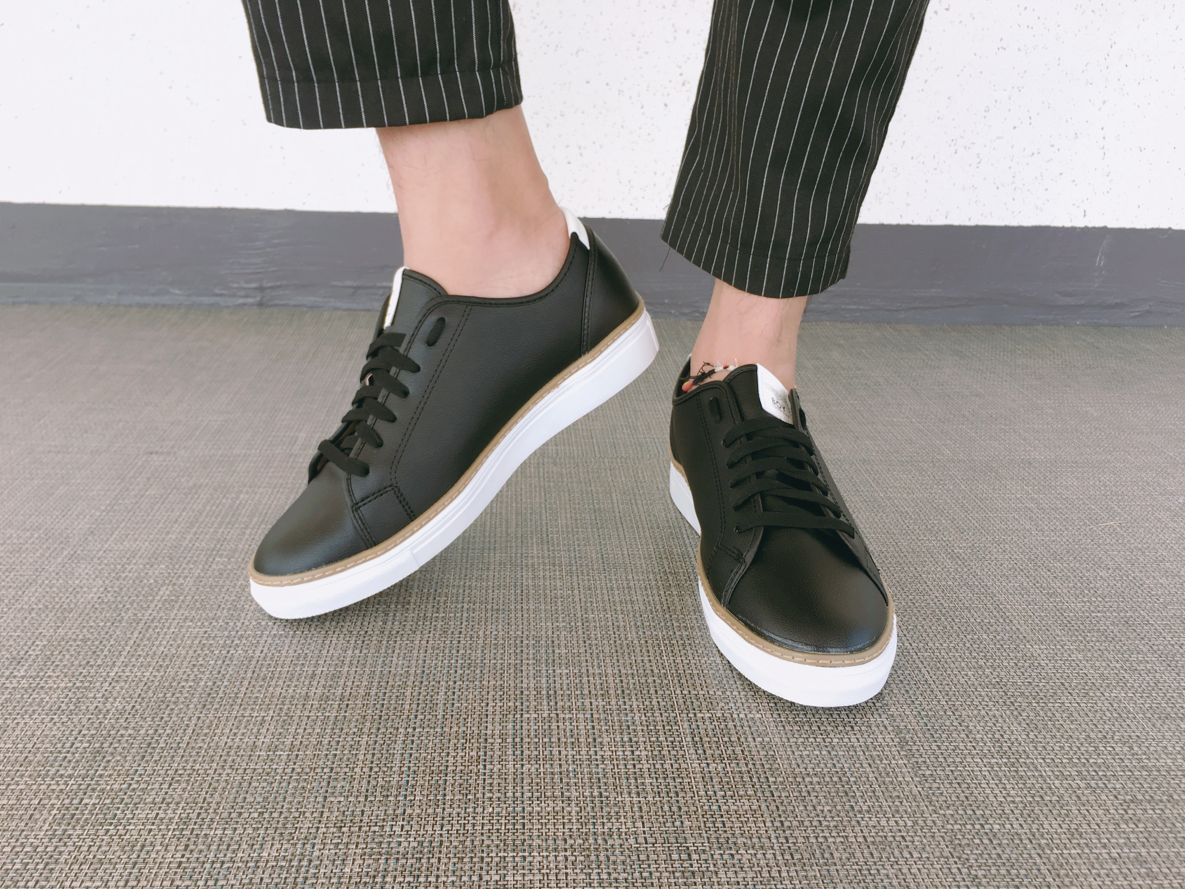 Men Height Shoes Men's tall white black sneaker
