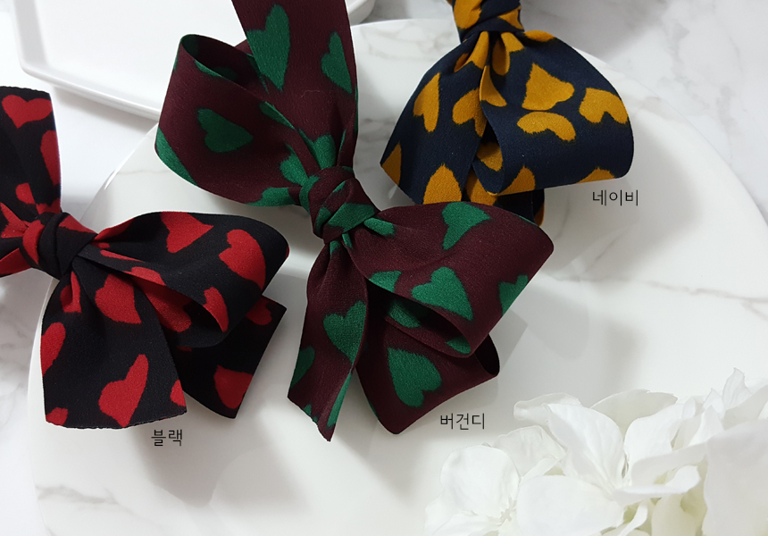 New Handmade Heart Bonbon Ribbon Hairpin 3color Lo