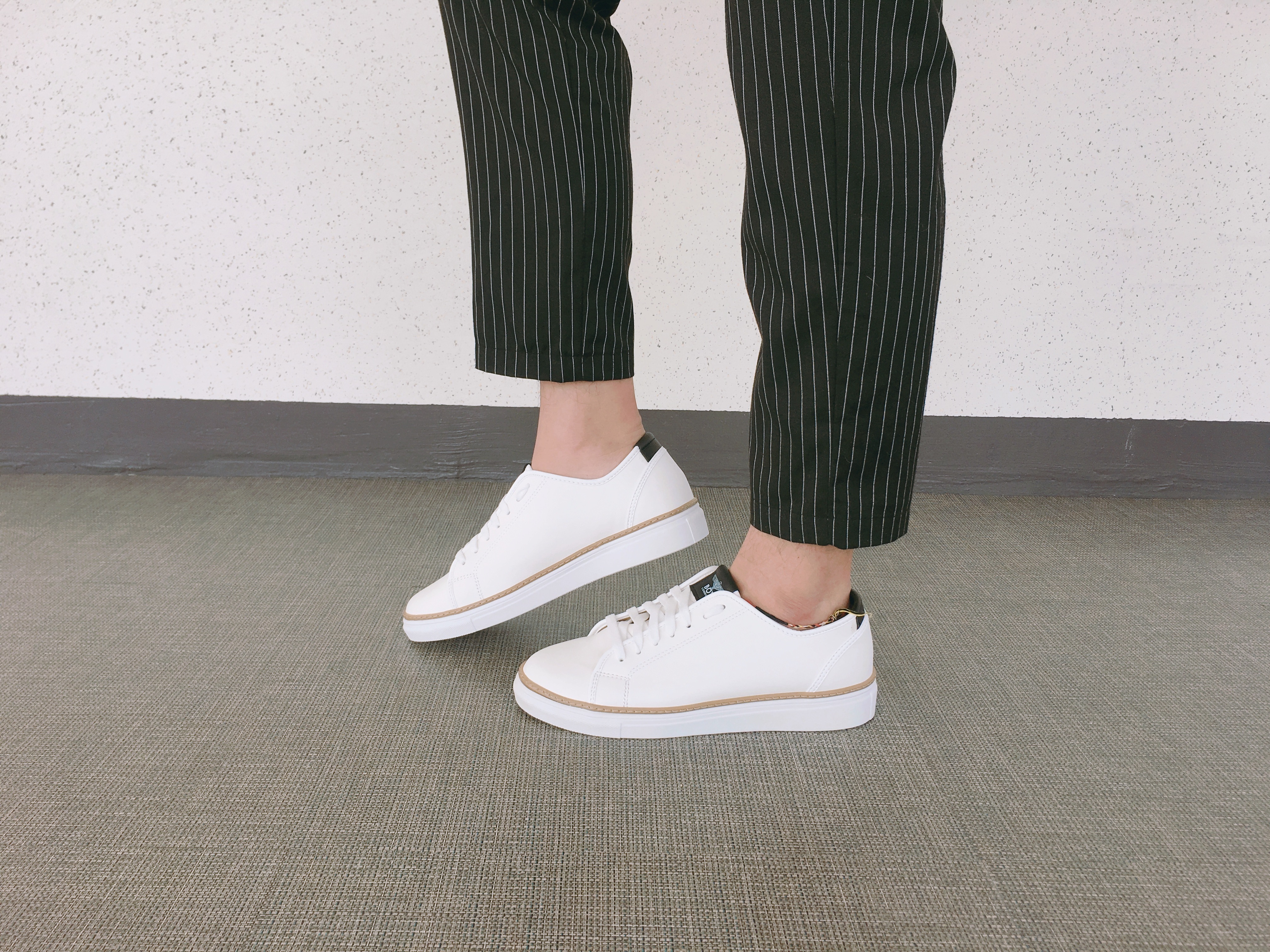 Men Height Shoes Men's tall white black sneaker