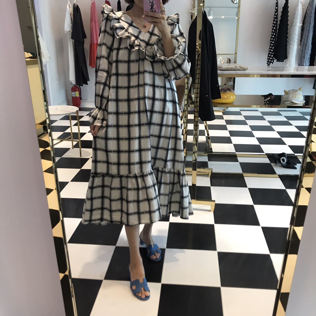 New Women's Dress Heidi Dress Marang Gray Rever