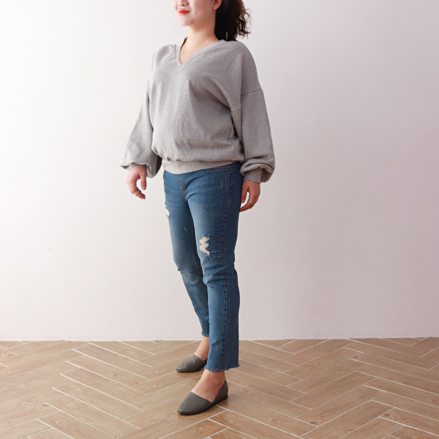 Women Jeans Pants 7CM BABY BANDING Fall Relief Sem