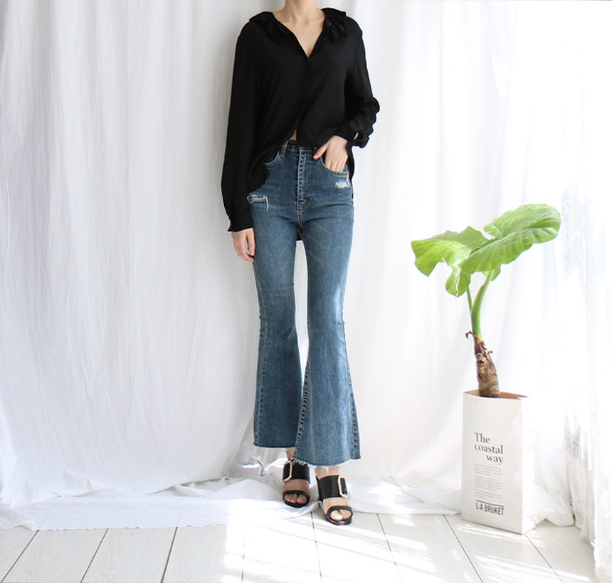 Women Jeans Pants Quad bell Boots Cut bell Bottom 