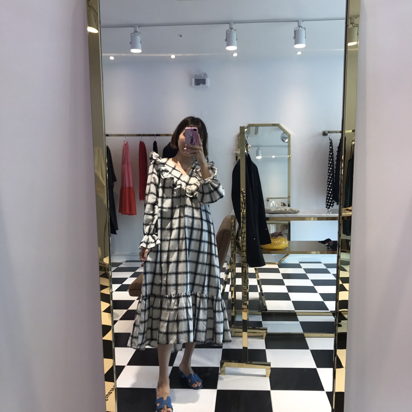 New Women's Dress Heidi Dress Marang Gray Rever