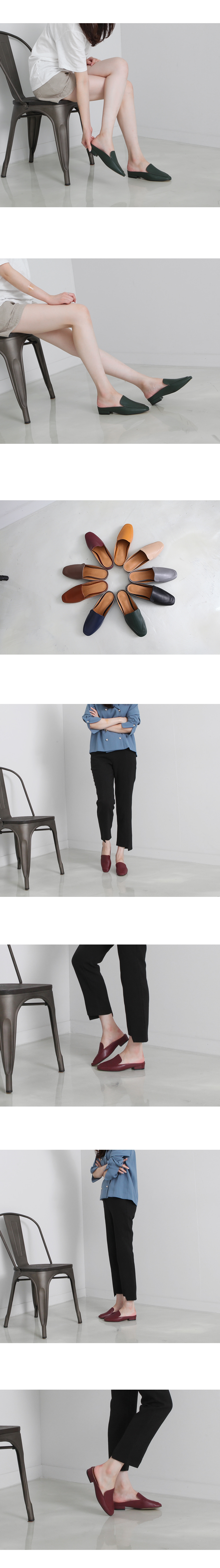 New Basic Backless Bluser 3.5cm flat slipper