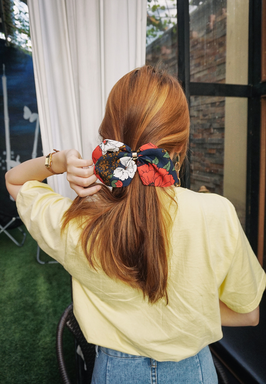 New Passion flower gold ring ribbon pin hairpin me