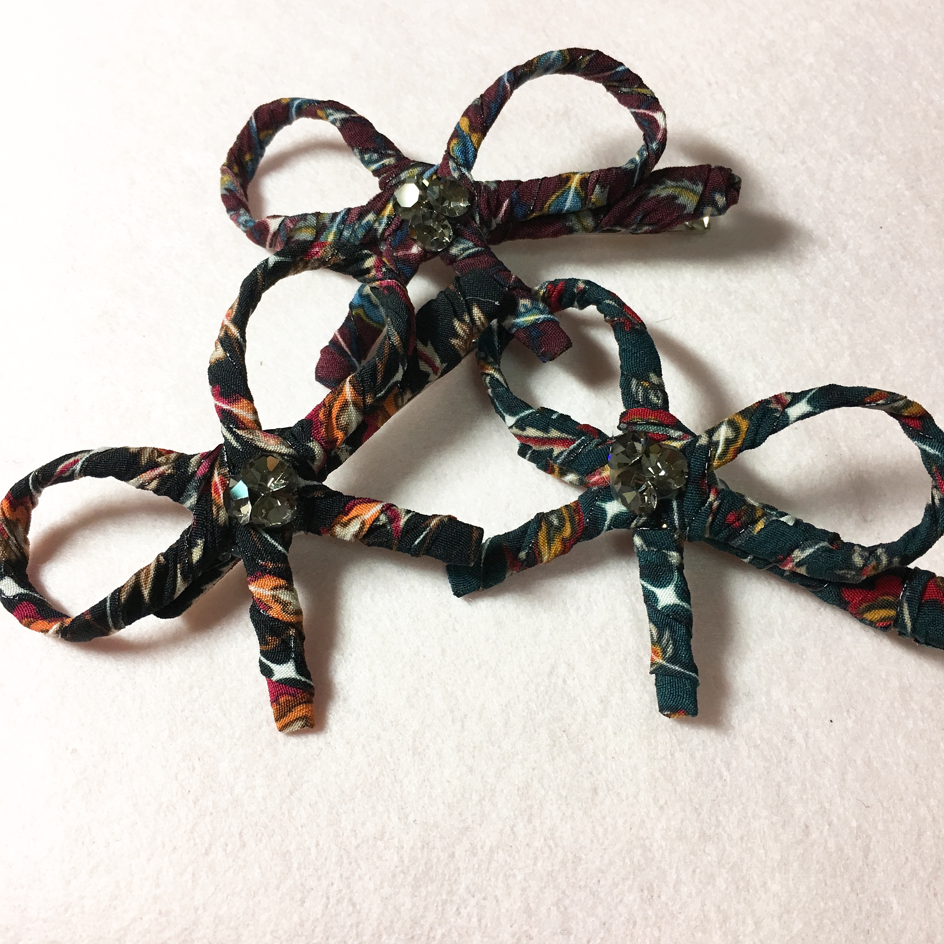 Hair Accessories Color ribbon tongs pin FW 3color 