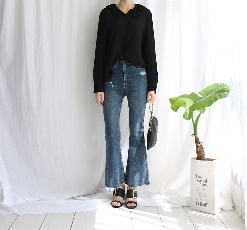 Women Jeans Pants Quad bell Boots Cut bell Bottom 