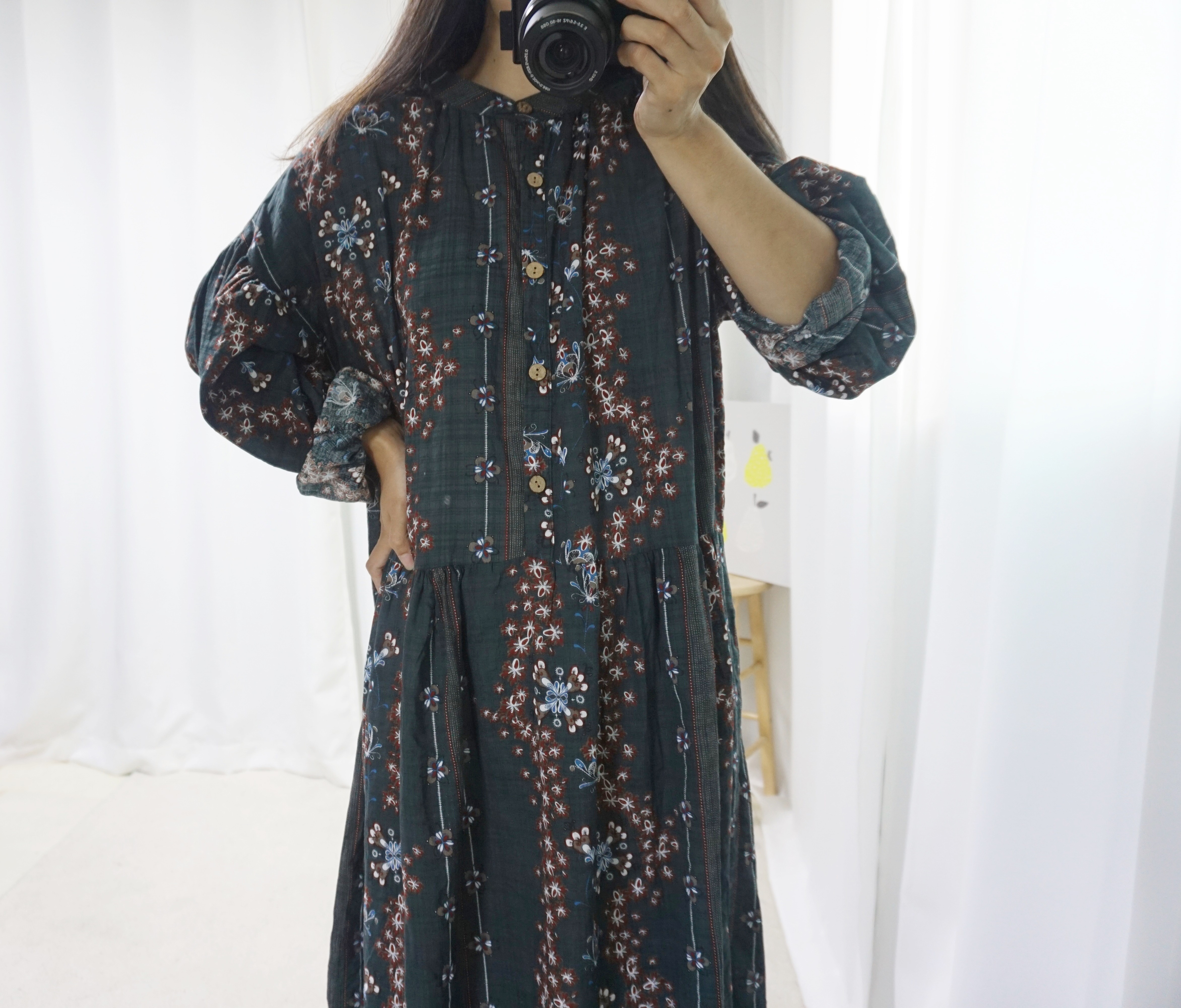 New Women Dress Nana Tube Bee Autumn Pattern Flowe