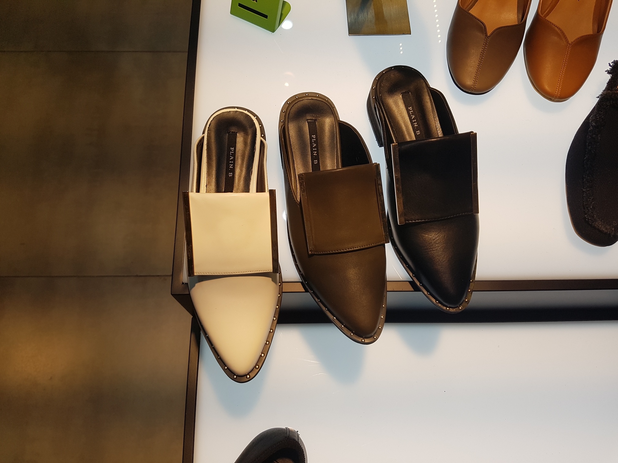 New 3cm Black White Khaki 3cm Slipper Sling Bag