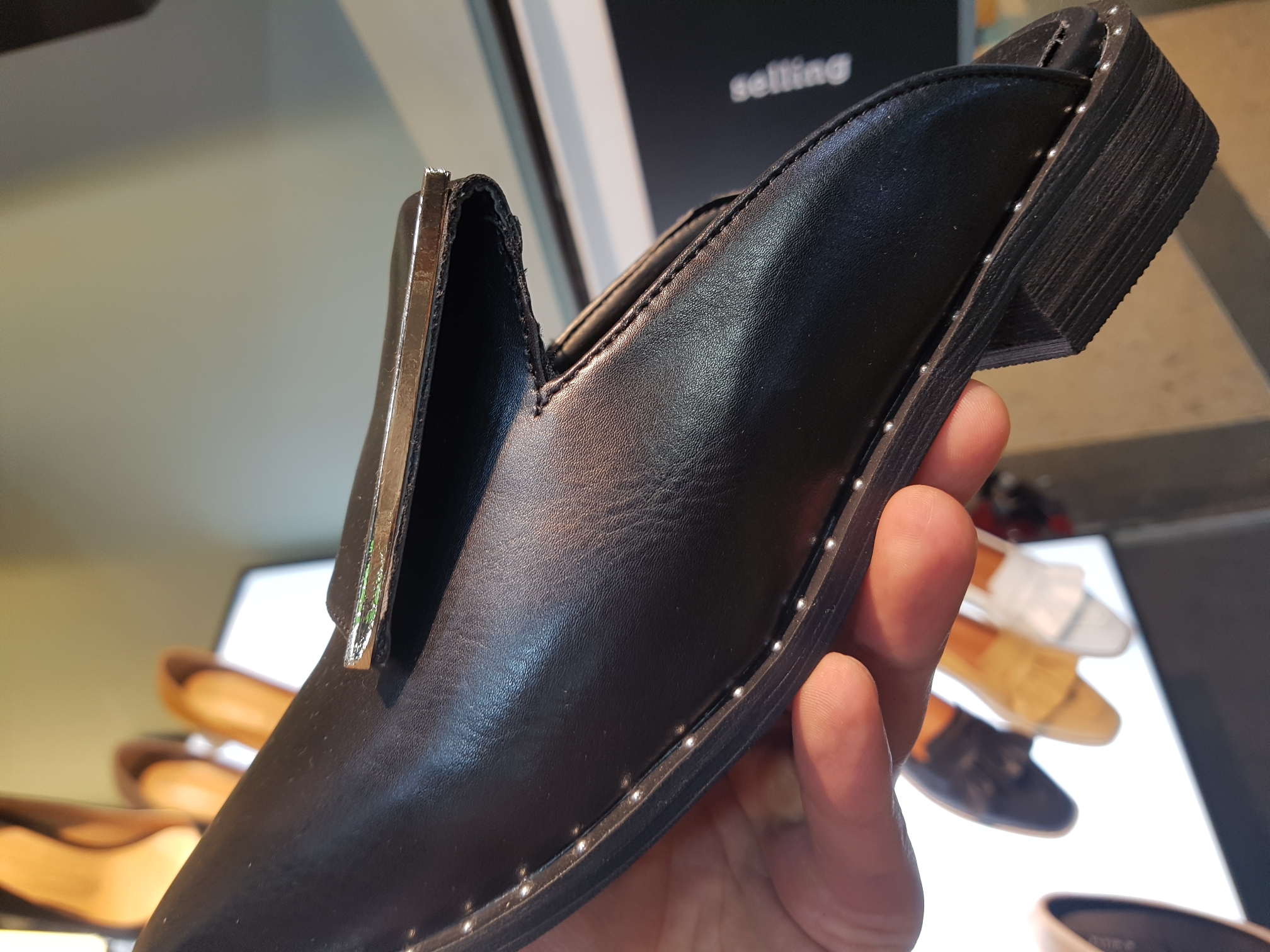 New 3cm Black White Khaki 3cm Slipper Sling Bag