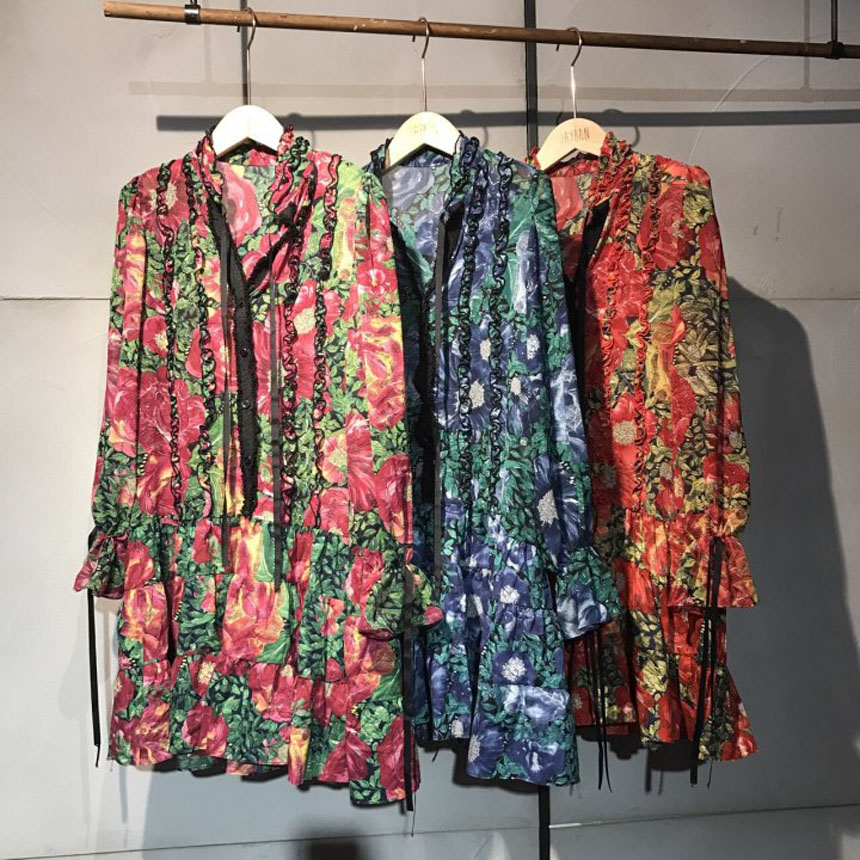 New Women Dress Flower dress dresser chiffon chiff