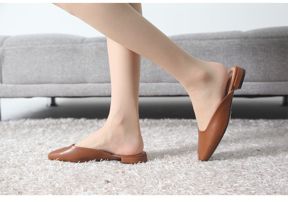 New Simple Square Cobbler 2.5cm Basic Basic Slippe