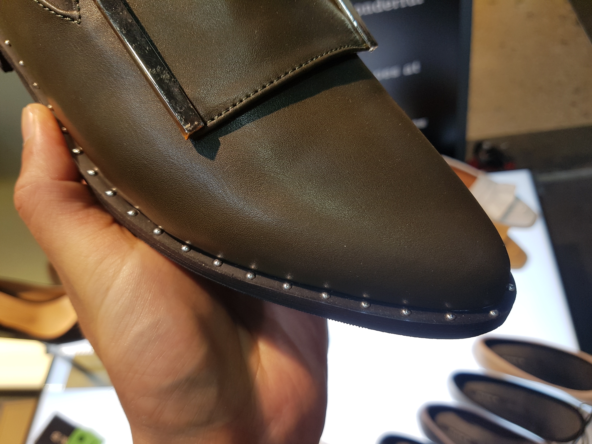 New 3cm Black White Khaki 3cm Slipper Sling Bag