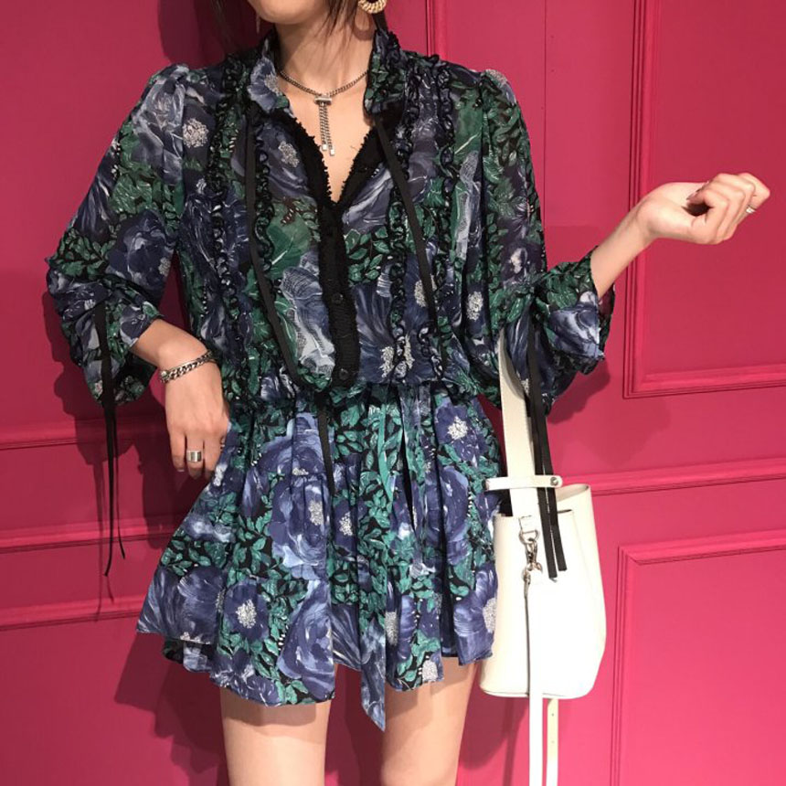 New Women Dress Flower dress dresser chiffon chiff