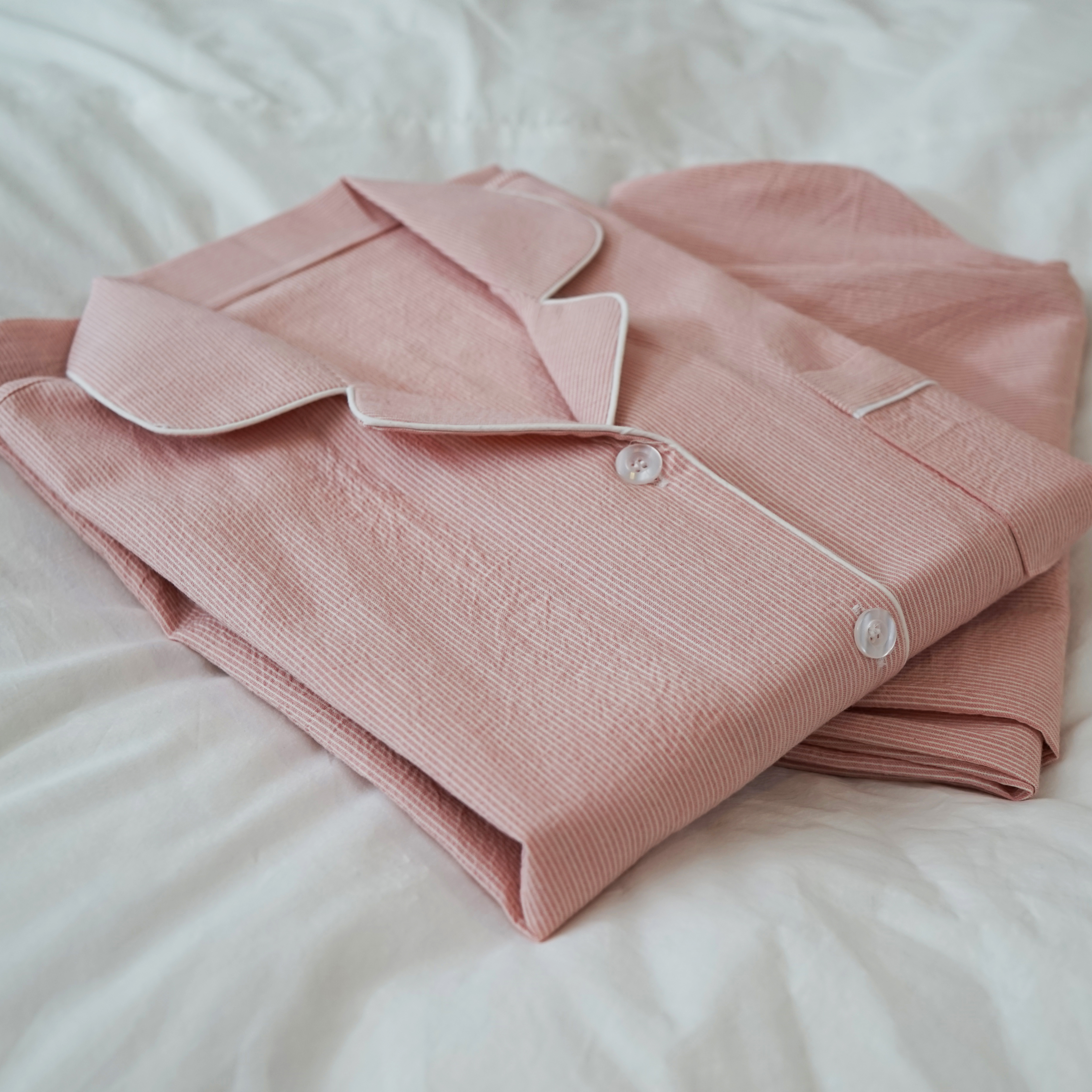 New Long Sleeve Pajama _ Washing Straw Leaf Pink C