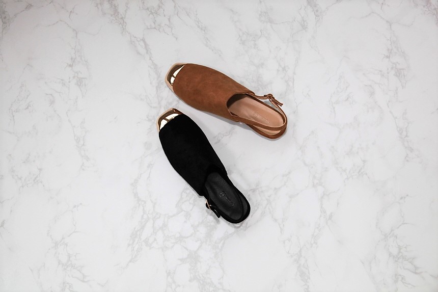 New Golden Suede Sling Back Blower 2color Shoes Un