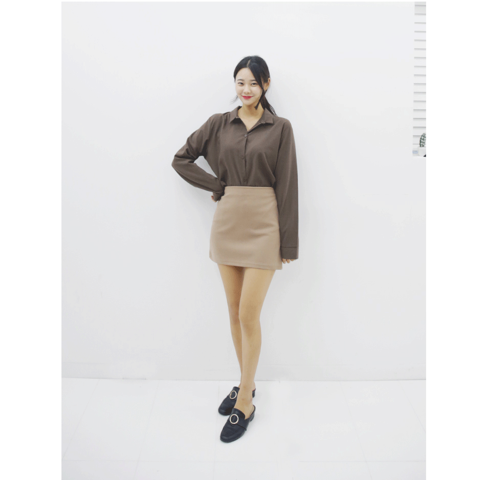 Daily Modern Bending Mini Skirt Autumn Skirt