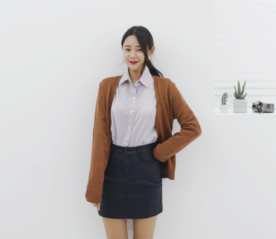 Coated Span Mini Skirt Daily Skirt Club Edge Cody 