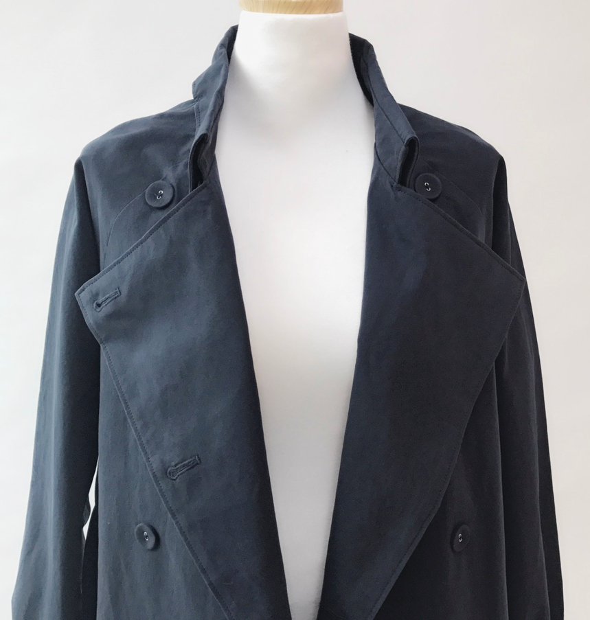 Tweedy Trench Coat 2-color Basic urban women style