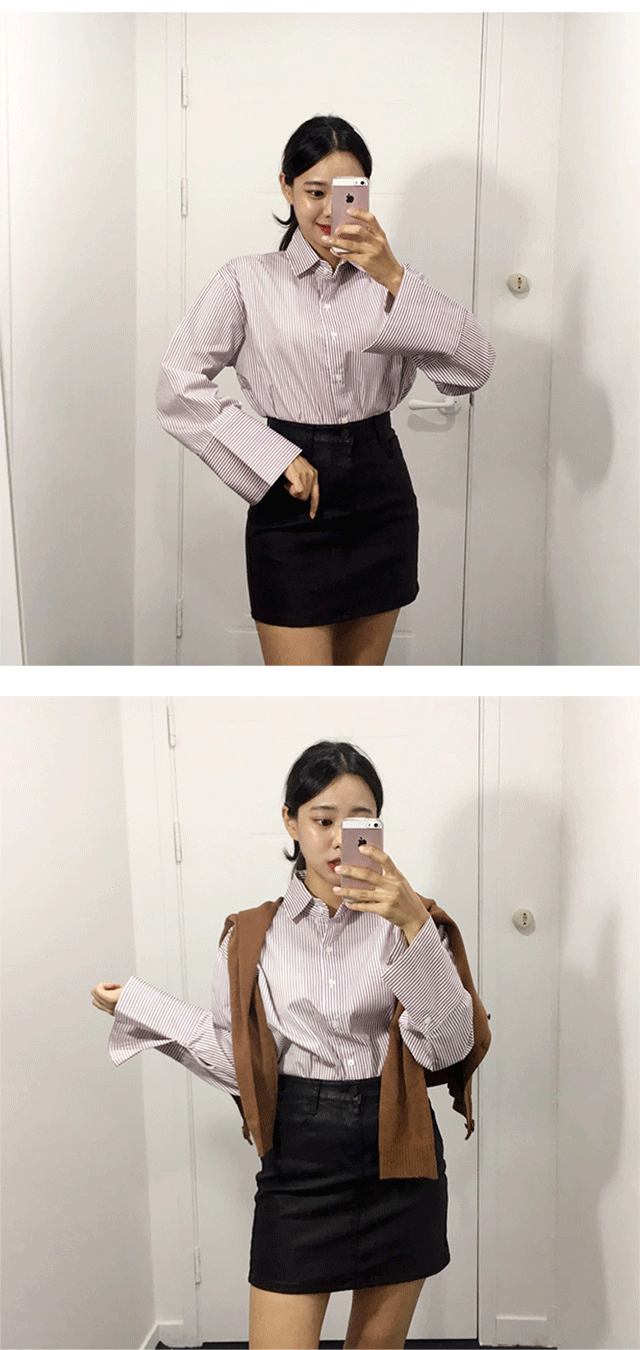 Coated Span Mini Skirt Daily Skirt Club Edge Cody 