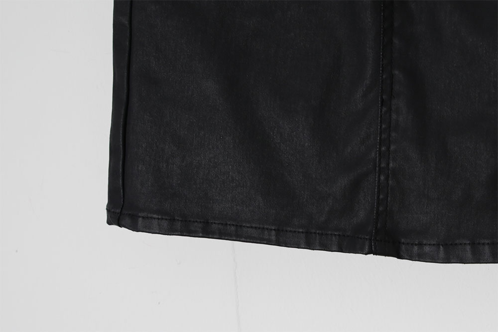 Coated Span Mini Skirt Daily Skirt Club Edge Cody 