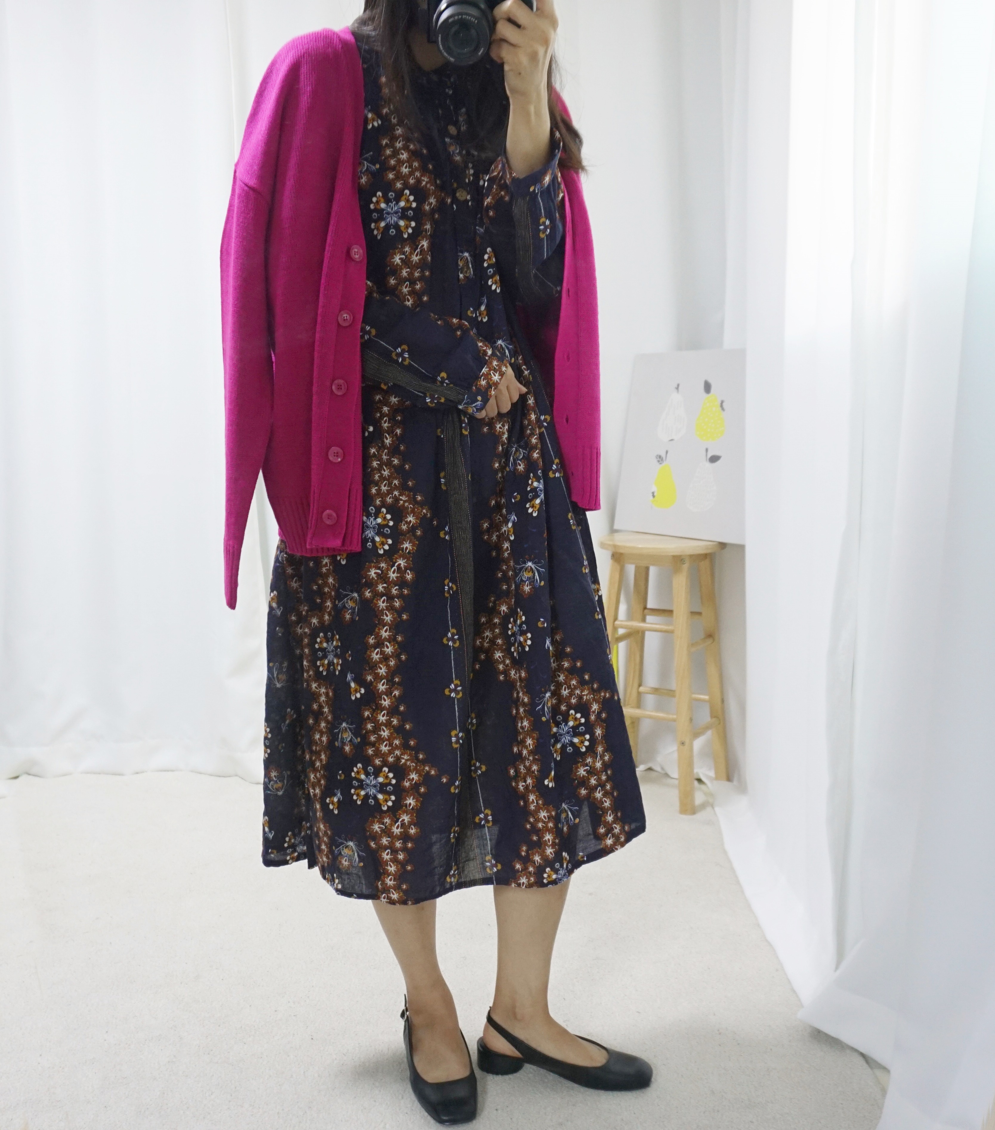 New Women Dress Nana Tube Bee Autumn Pattern Flowe