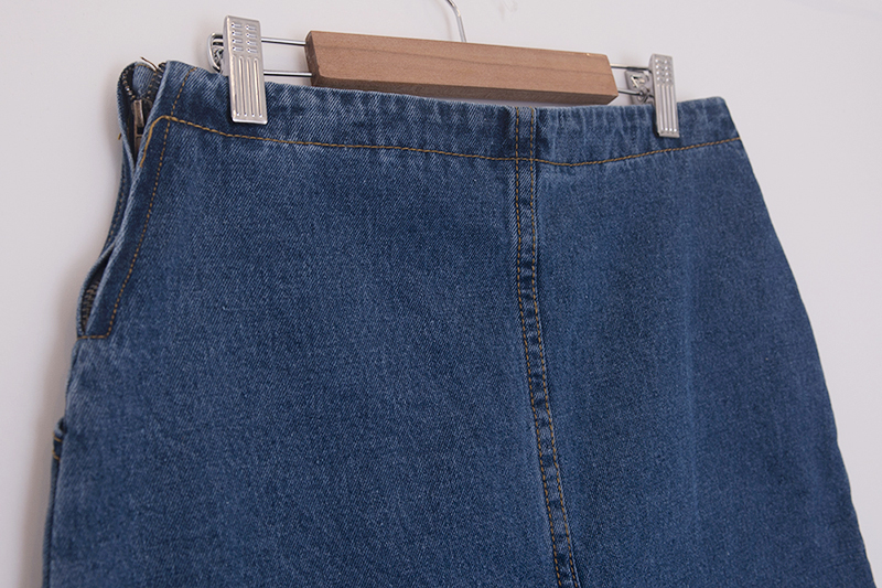 Denim Skirt Pocket Cheongmam Daily Coordination Au