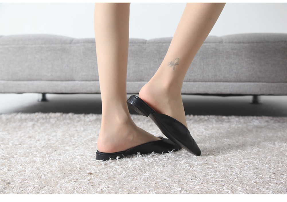 New Simple Square Cobbler 2.5cm Basic Basic Slippe
