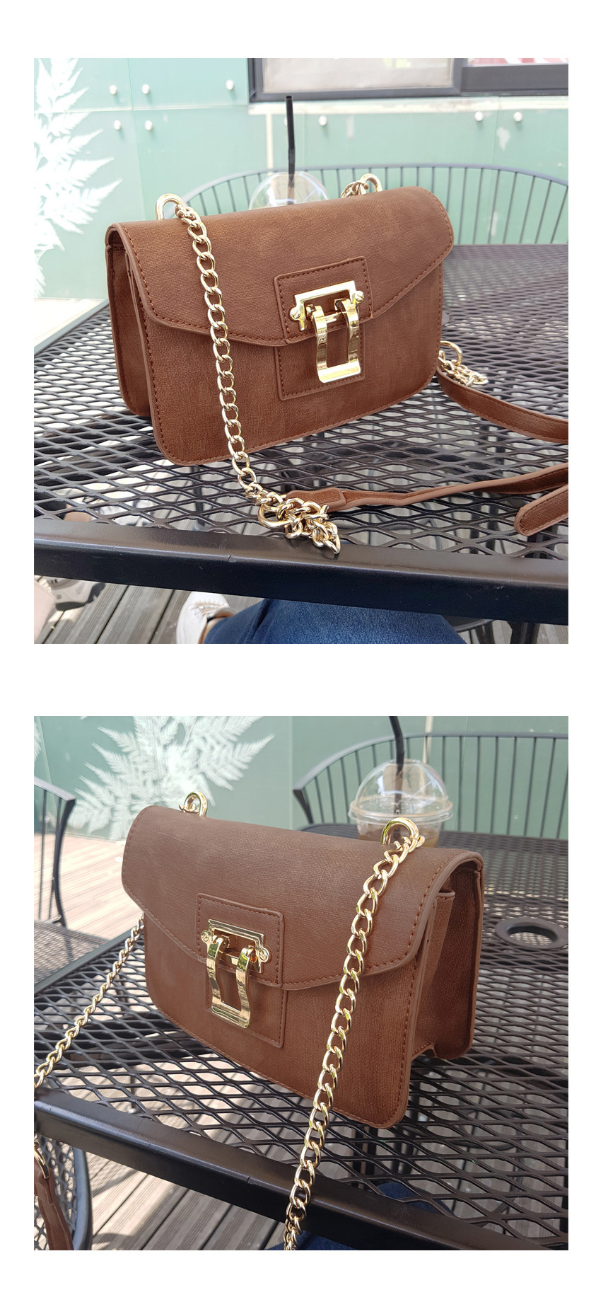 New Yuto Modern Buckle Mini-Chain Cross Back Skirt