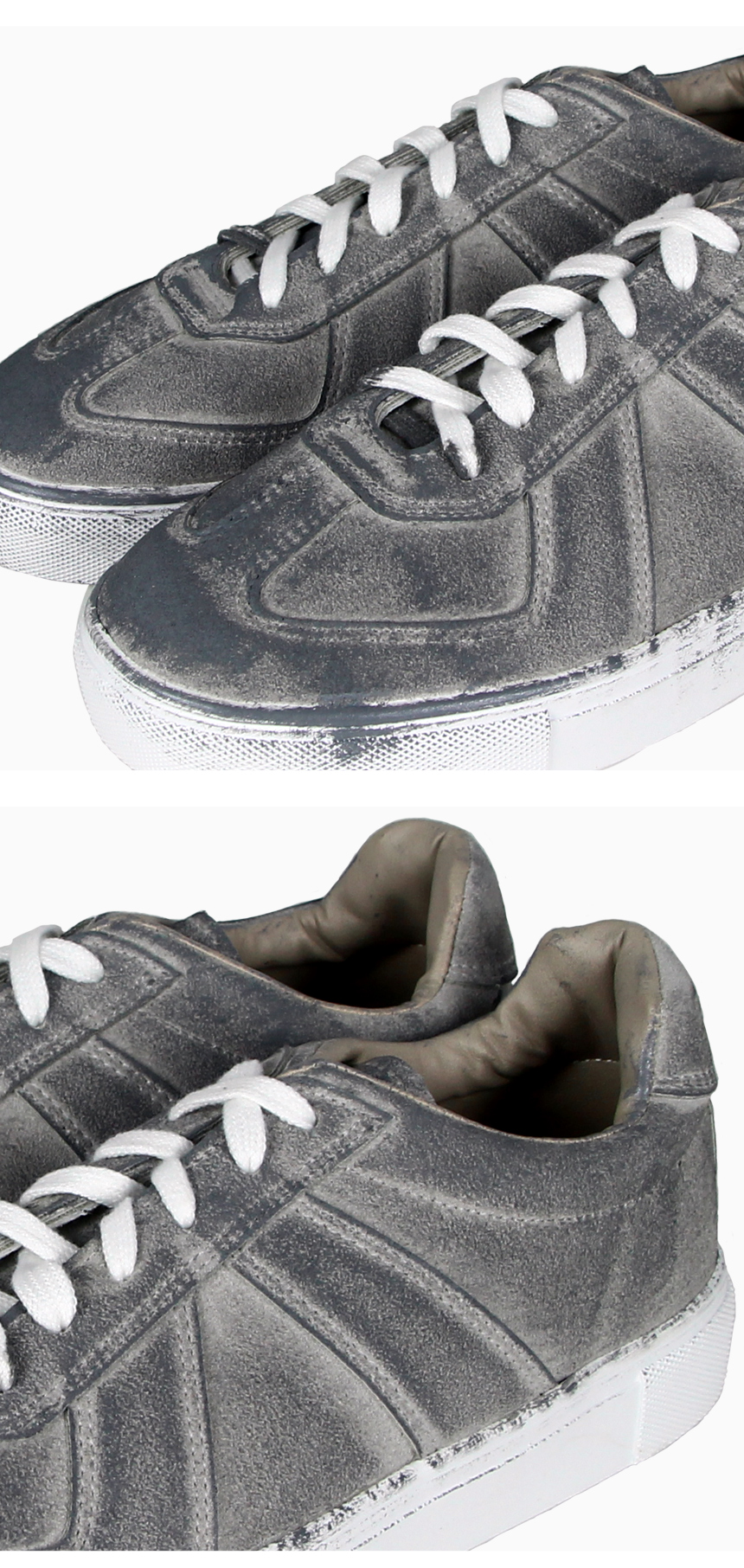 Men Height Shoes Leather Painting Sneakers 2COLOR 