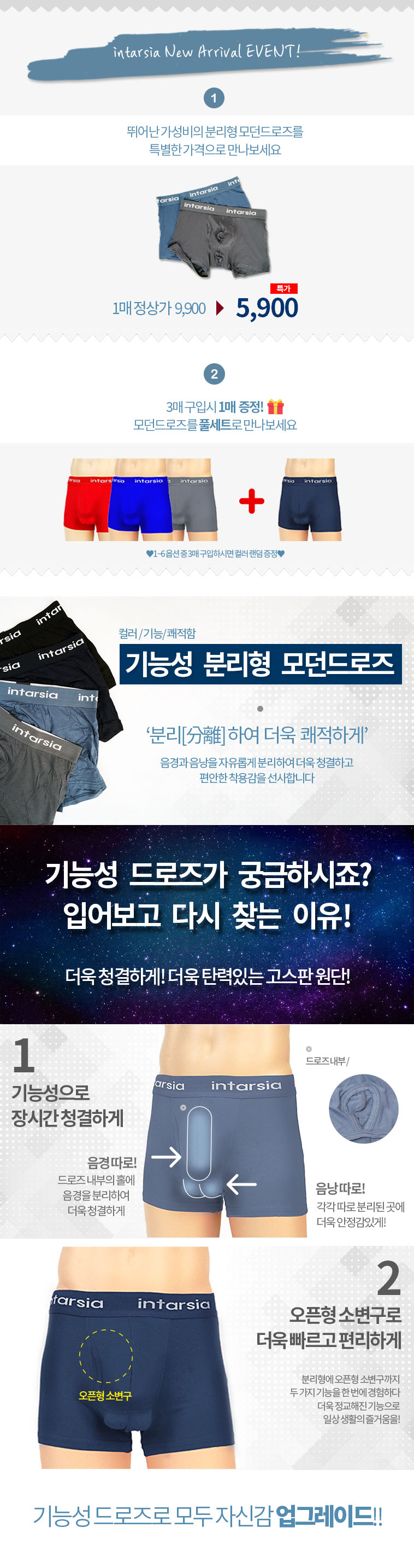 NEW MEN BOXER UNDERWEAR Extra Functional Dross