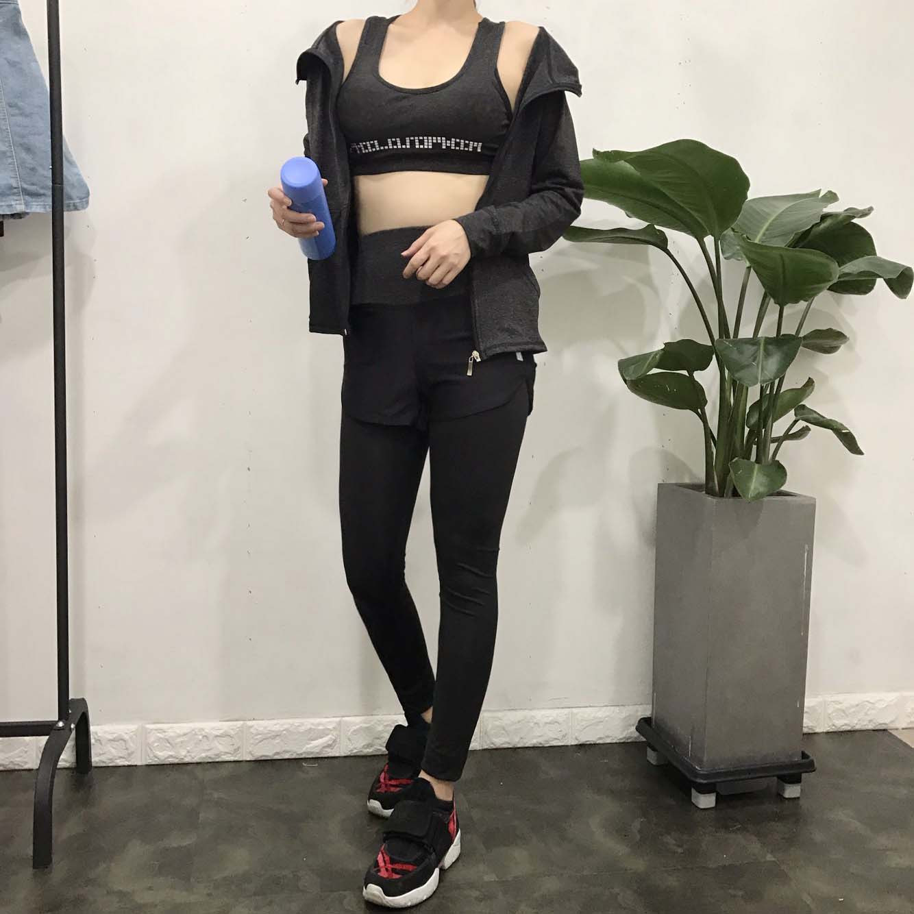 NEW YOGA SET Hood Training Set Pit Pretty Yoga Bik