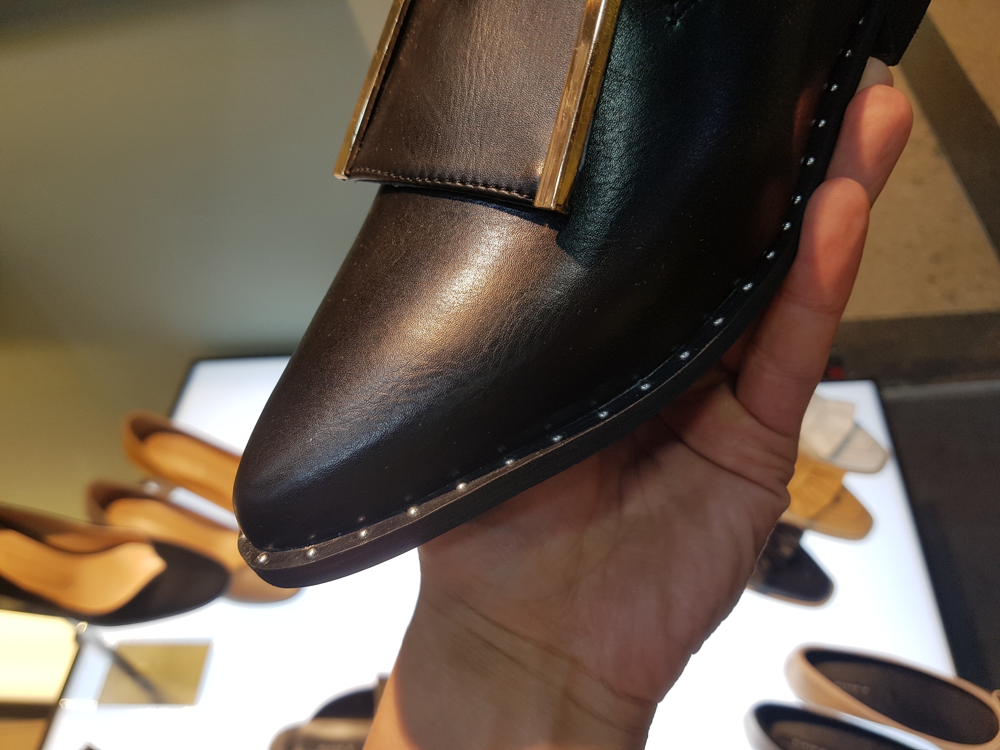 New 3cm Black White Khaki 3cm Slipper Sling Bag