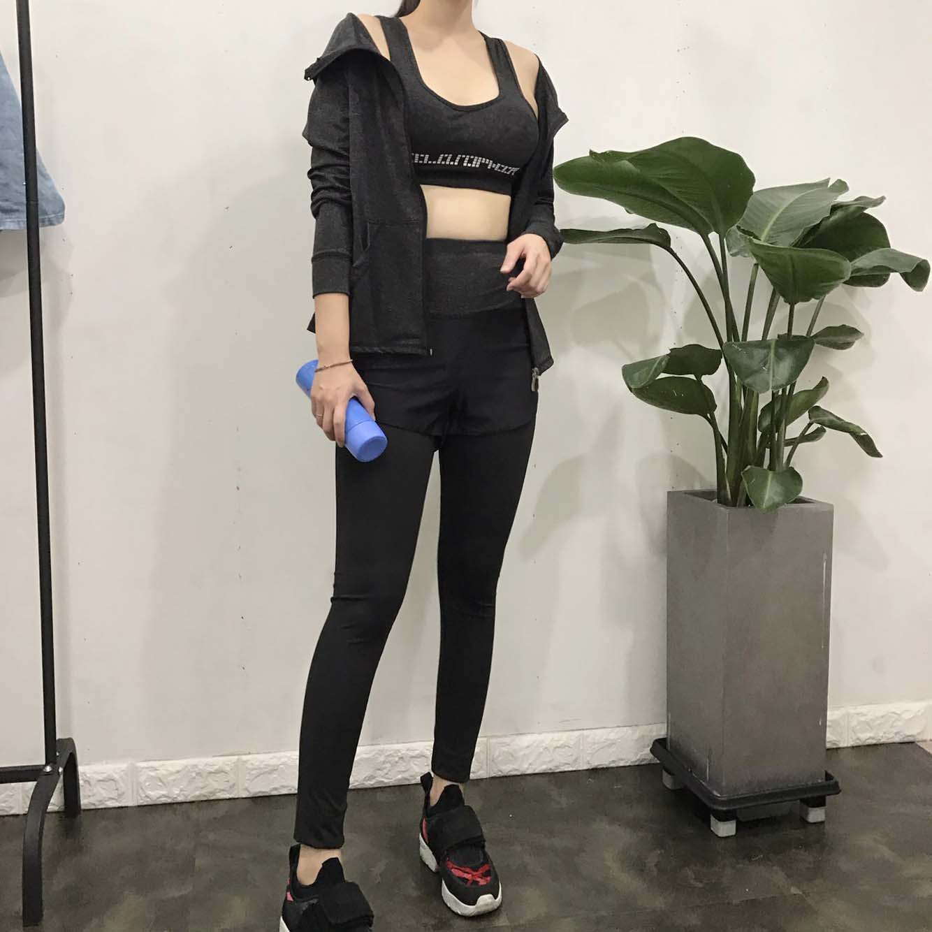 NEW YOGA SET Hood Training Set Pit Pretty Yoga Bik