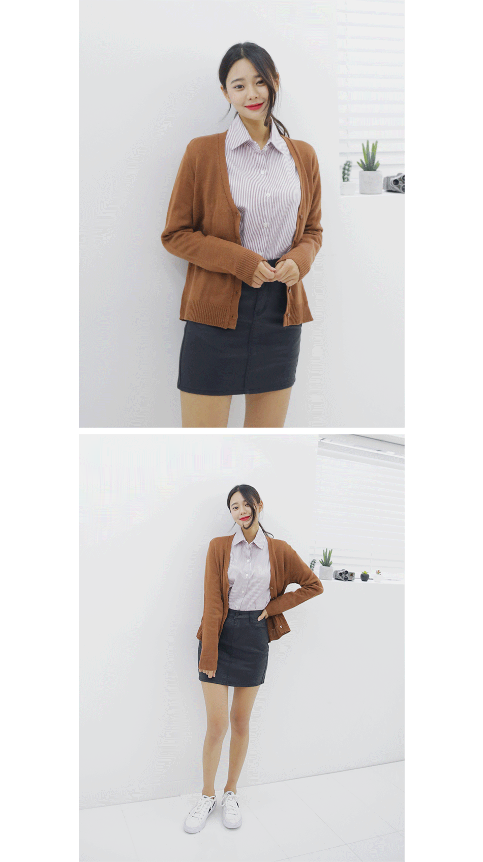 Coated Span Mini Skirt Daily Skirt Club Edge Cody 