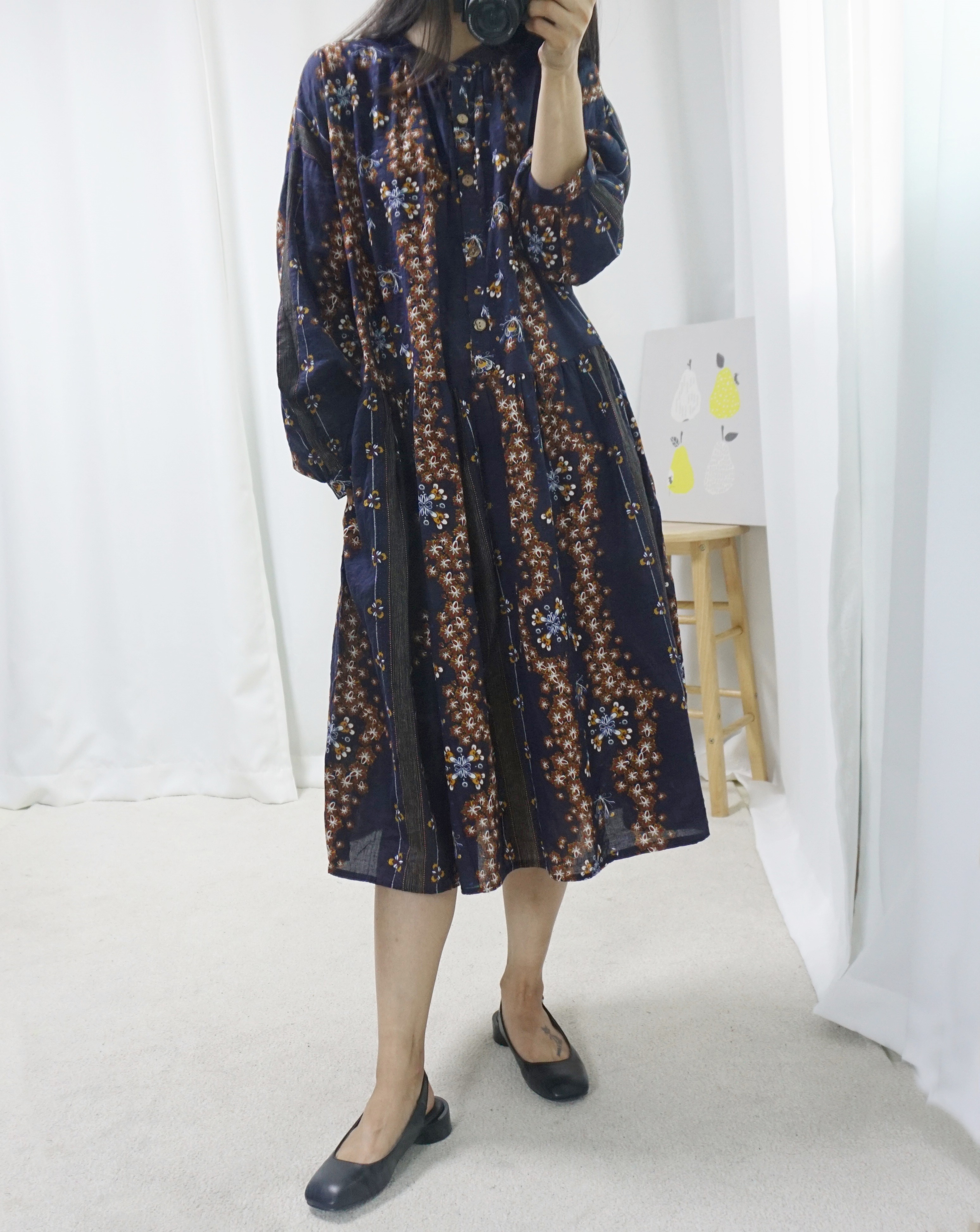 New Women Dress Nana Tube Bee Autumn Pattern Flowe