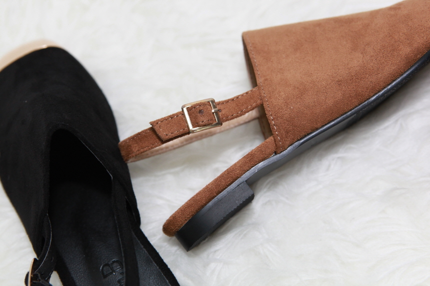 New Golden Suede Sling Back Blower 2color Shoes Un