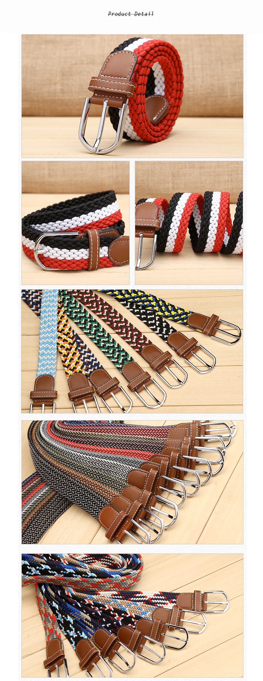 NEW MEN FASHION BELT Casual Span Mesh Belt Leather
