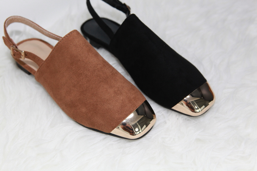 New Golden Suede Sling Back Blower 2color Shoes Un