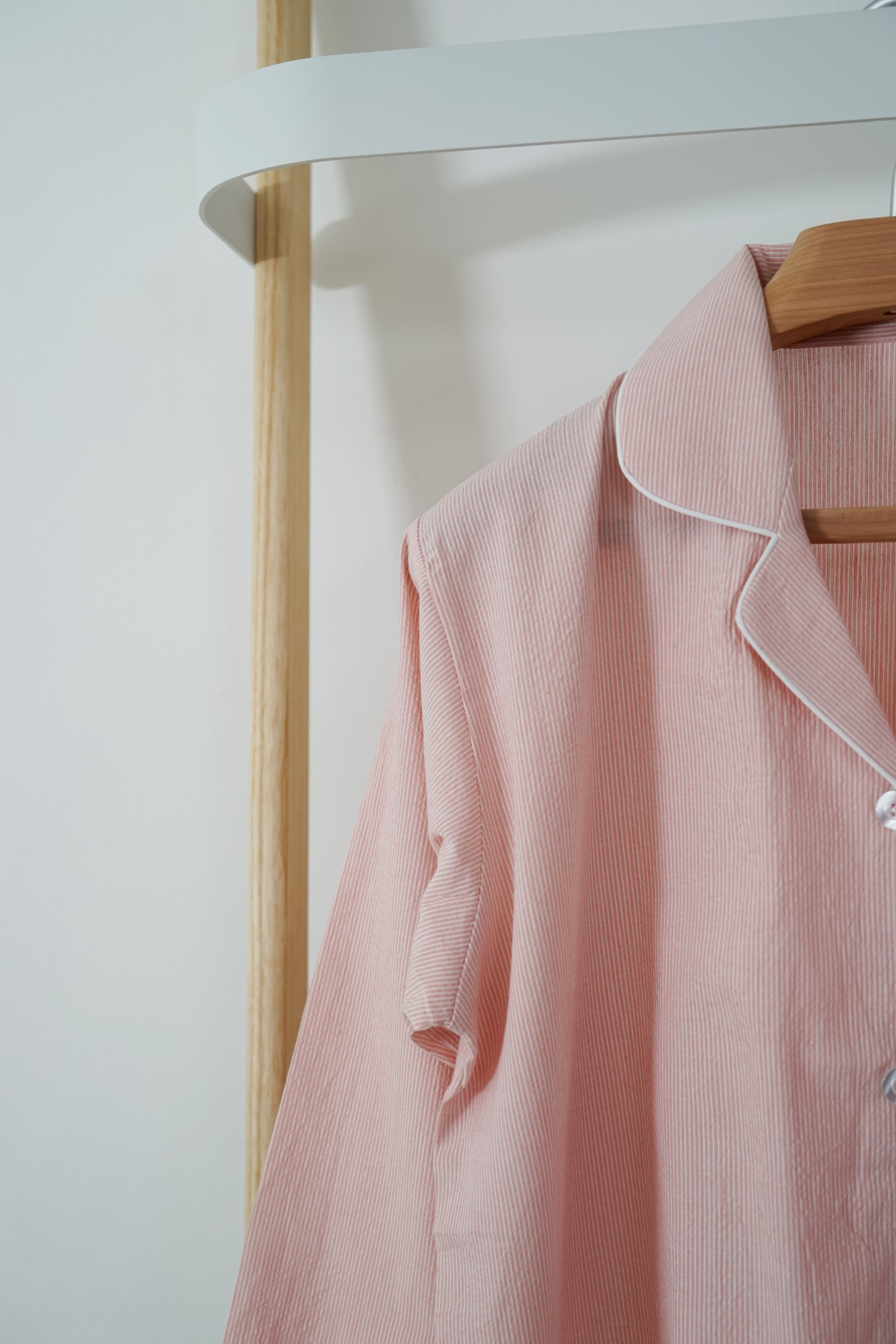 New Long Sleeve Pajama _ Washing Straw Leaf Pink C
