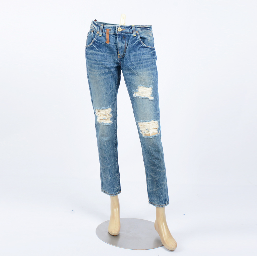 Women Jeans Pants Junior Colored Torn Jeans Women 