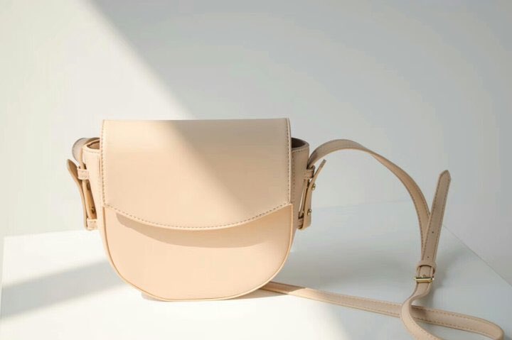 New Half Moon Half Moon Cross Back Shoulder Beige,