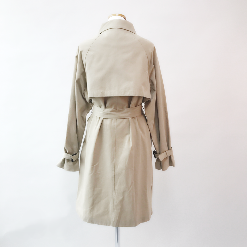 Tweedy Trench Coat 2-color Basic urban women style
