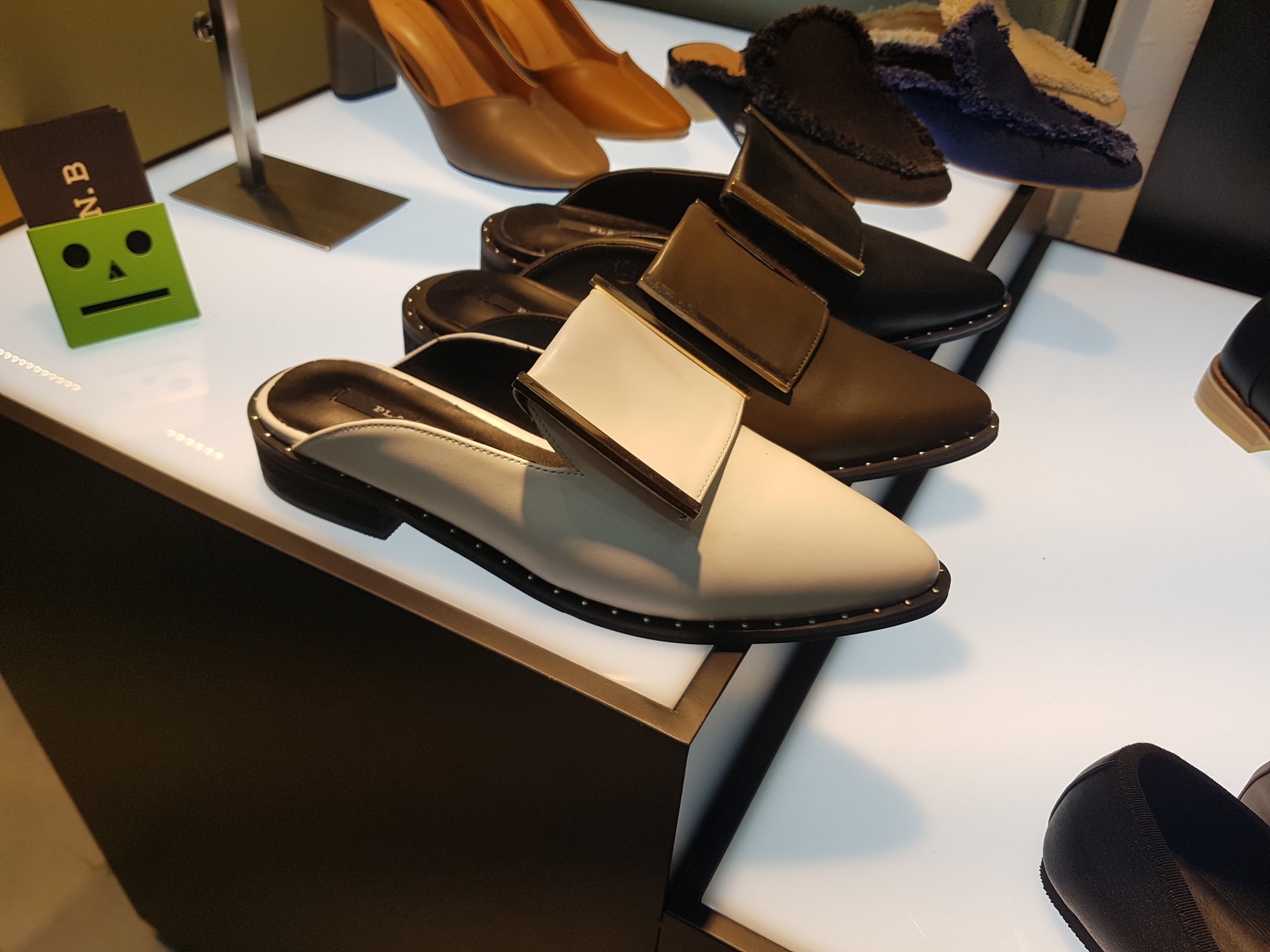 New 3cm Black White Khaki 3cm Slipper Sling Bag