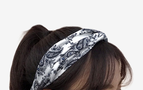 Paisley Bandana Hair Band Turban Wire Fall