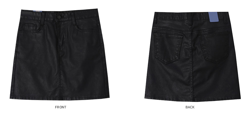 Coated Span Mini Skirt Daily Skirt Club Edge Cody 