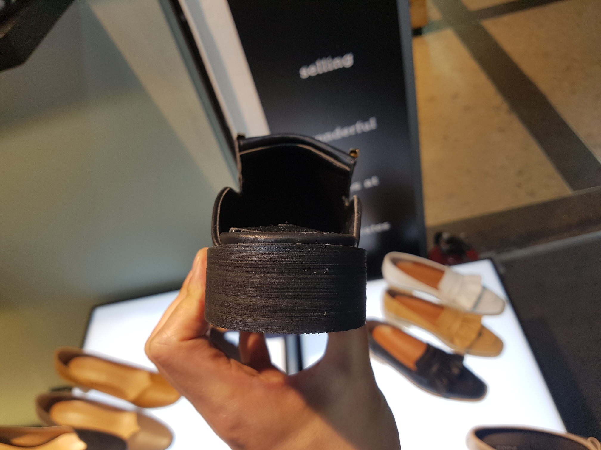 New 3cm Black White Khaki 3cm Slipper Sling Bag