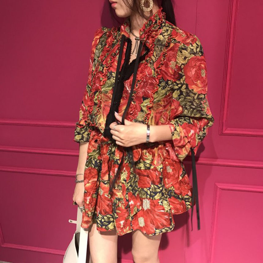 New Women Dress Flower dress dresser chiffon chiff