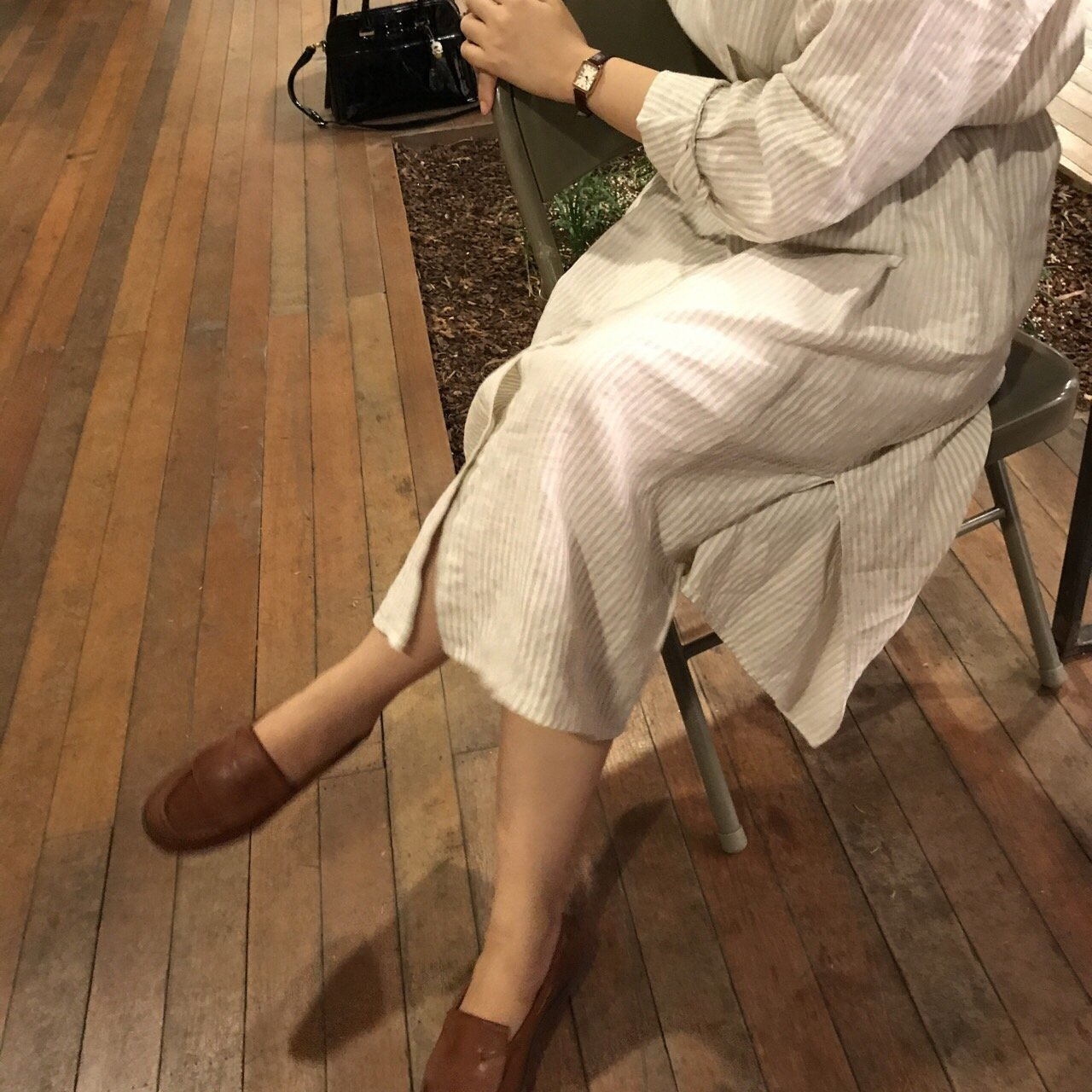 New Vicky Striped Shirt Long Dress 2color China Co