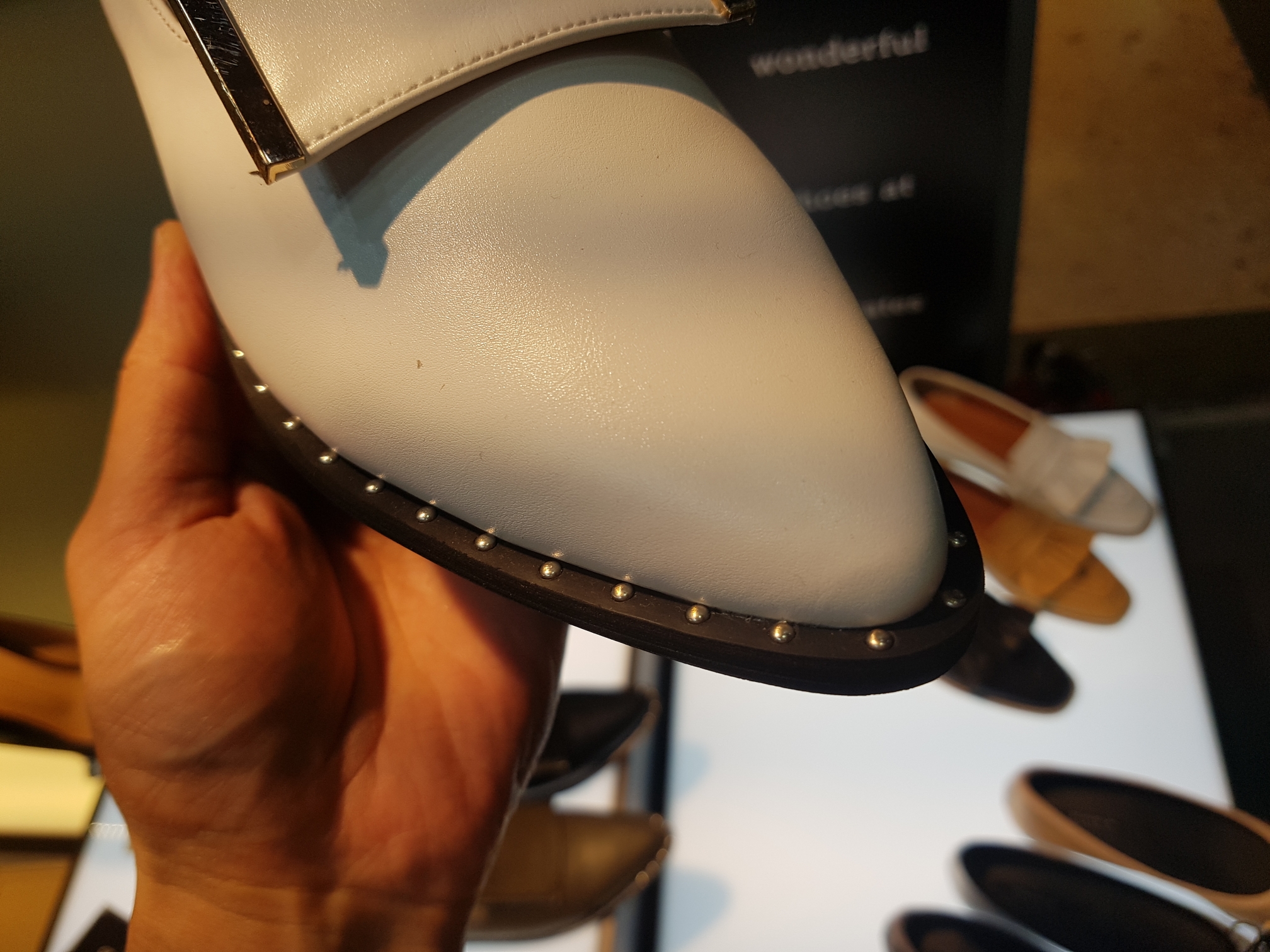 New 3cm Black White Khaki 3cm Slipper Sling Bag